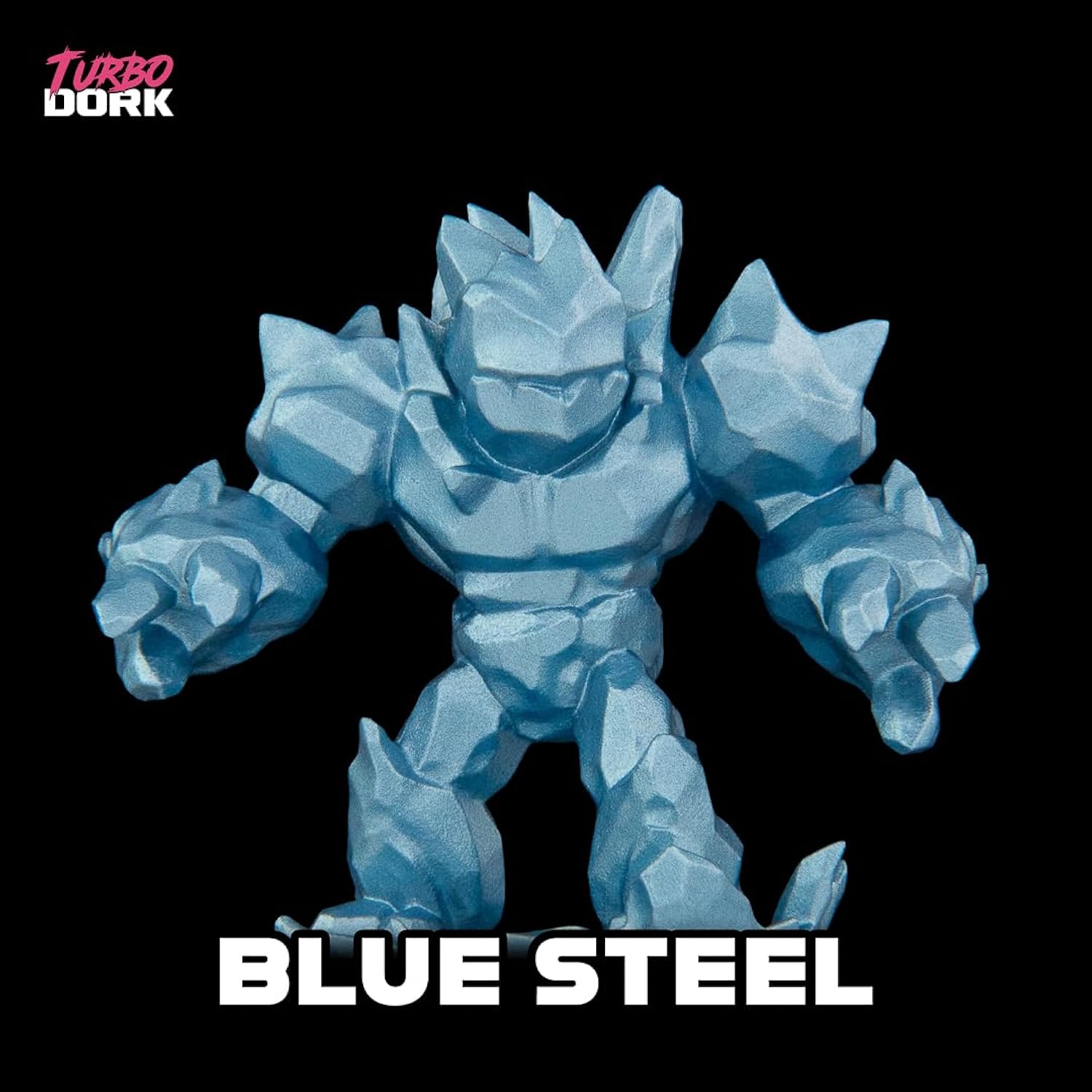 Blue Steel Metallic Acrylic Paint 22Ml Bottle - Water-Based Non-Toxic Metallic Finish Paint