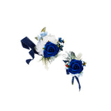 Corsage And Boutonniere Set For Wedding Prom Homecoming Men Groom Groomsmen Artificial Rose Flowers Boutonniere And Women Girl Bridesmaids Bracelet Suit Decor