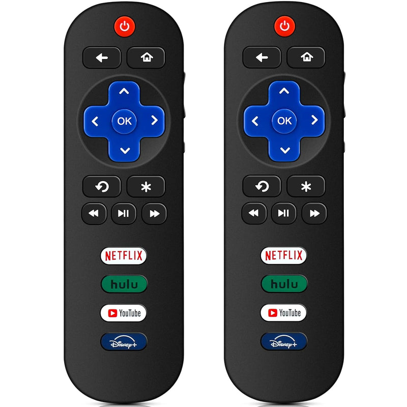 2 Pack Replacement Tv Remote Controls For Roku Tv, For Tcl/Hisense/Sharp/Phili