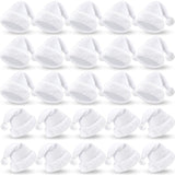 20 Pcs Santa Hats Bulk Plush Christmas Hats For Adults Women Men Holiday Party Costume(White)