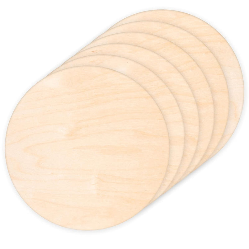 6 Pack 14 Inch Wood Rounds,14 Inch Round Wood Circles For Crafts, Unfinished W