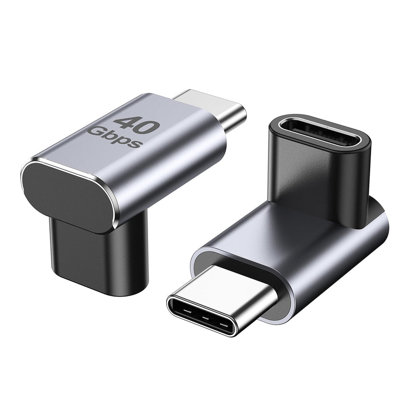 90 Degree Usb C Adapter, Right Angle Usb C Male To Female Extender 240W, Usb4