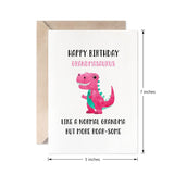 Dinosaur Card For Awesome Grandma, Funny Grandmother Birthday Card, Happy Birthday Grandmasaurus