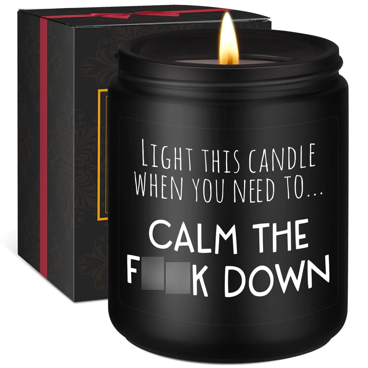 Calming Candle, Stress Relief Gifts For Women, Relaxing Gifts For Men, People - Anxiety Relief Items - Valentines Day, Calm Down, Birthday Funny Aromatherapy Candles For Women Friend Coworker
