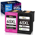 65XL Ink (Black & Color) for Envy 5055, DeskJet 3755, 2652 Printers