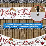 Large Merry Christmas Banner 120" X 20" Xmas Outdoor Decorations Double Printed Happy New Year Yard Sign Holiday Party Supplies Backdrop Home Decor For Garden House Fence Garage Indoor Gifts