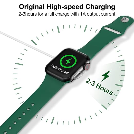Magnetic Fast Charger Cable 3.3FT for Apple Watch Ultra SE Series 11 10 9 8 7 6 5 4 White
