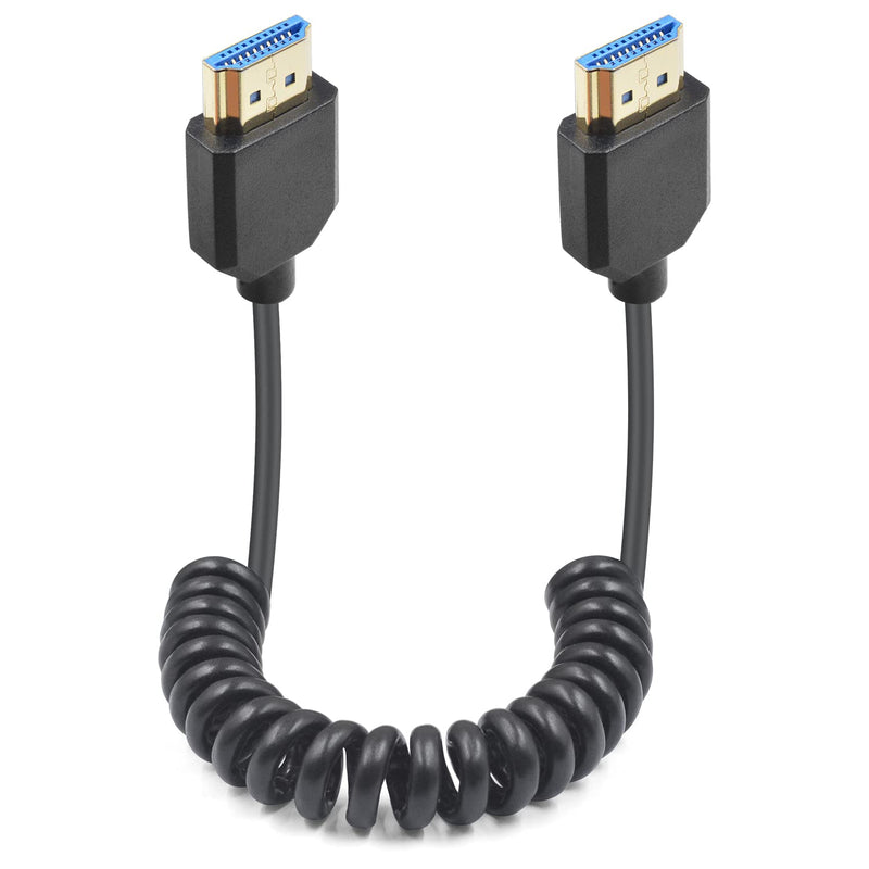 8K Hdmi Coiled Cable, Ultra Hd Hdmi To Hdmi Coiled Cable, Extreme Thin Hdmi 2.