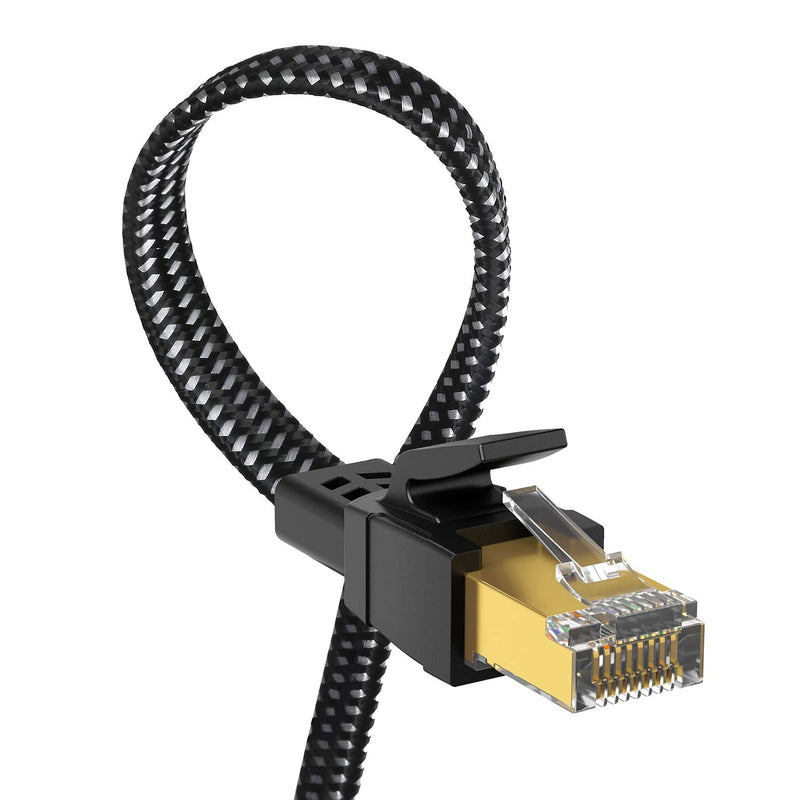 Cat 8 Ethernet Cable 40 Ft, Nylon Braided High Speed Heavy Duty Cat8 Network L