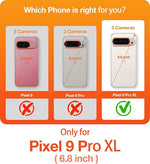 Pixel 9 Pro XL Diamond Clear Case, 16FT Drop Protection, Anti-Yellowing