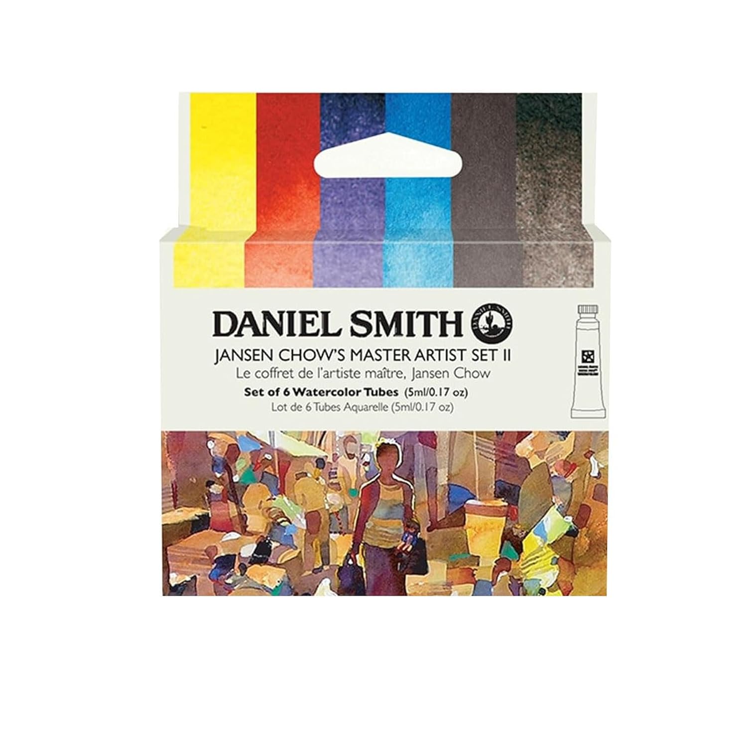 Daniel Smith Transparent Watercolor Paint, Extra Fine Jansen Kors (2), 6 Color Set, 0.16 fl oz (5 ml) (No.2), 285610406