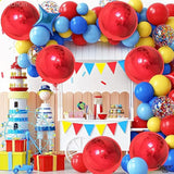 Big, 22 Inch Red Metallic Balloons - Pack Of 6 | Round Sphere, 360 Deg