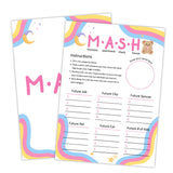 Slumber Party Games - M.A.S.H, Supplies For Girls Pajama Party Favor, Night Games For Teen Adult Birthday, Set Of 20 Sleepover Cards Activity /Sy01