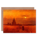 Vincent Van Gogh Old Tower In Fields 1884 Old Master Blank Greetings Card