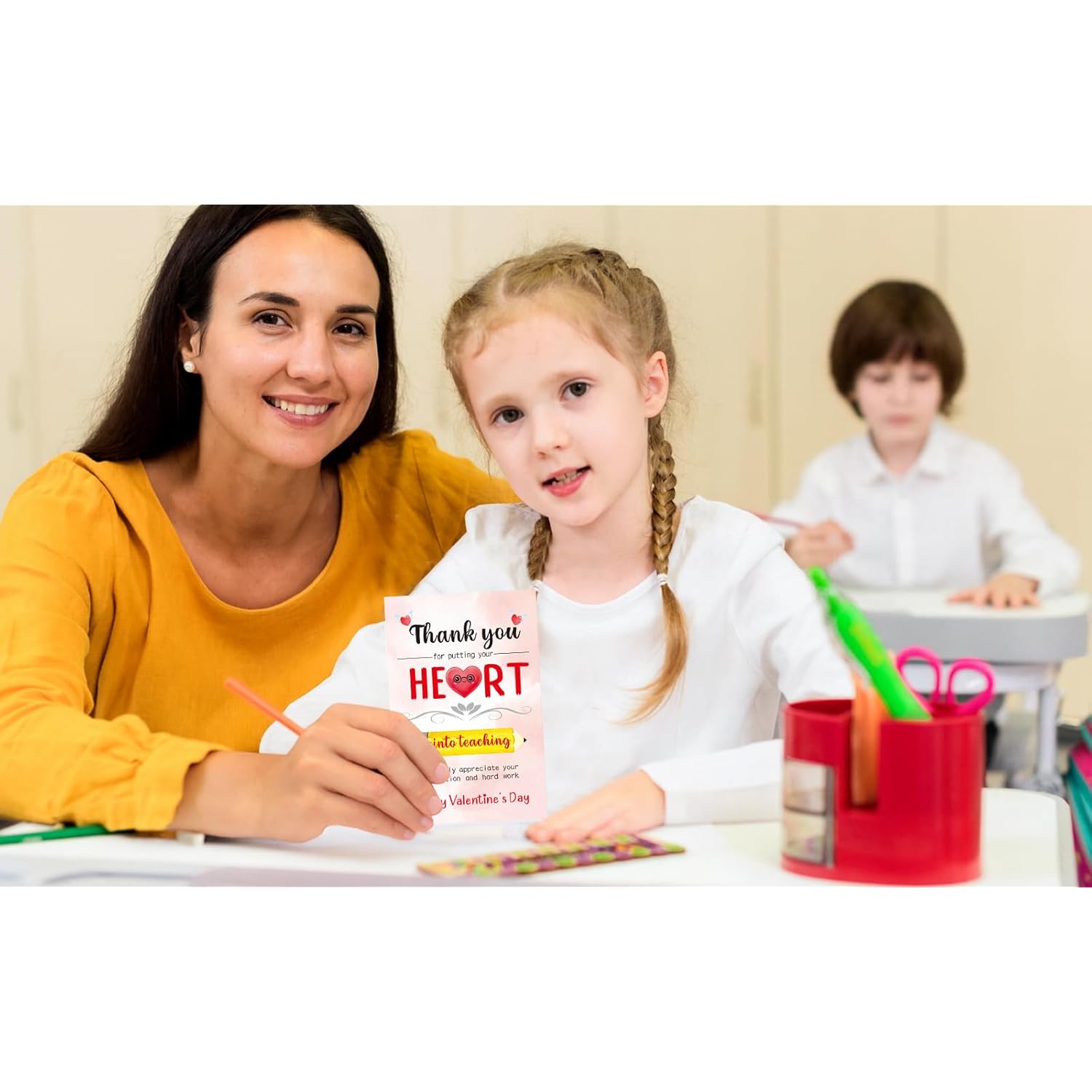 Happy Valentine'S Day Cards For Teacher Valentine'S Day Gifts Teacher Valentines Day Cards With Envelopes Teacher Valentines Greeting Cards Thank You Teachers Valentine'S Gifts Cards From Students