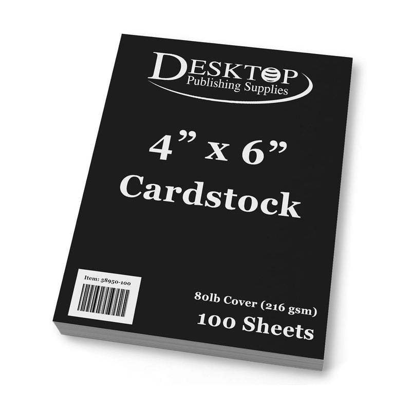 Black 4X6 Cardstock Sheets - Thick 80Lb Cover Stock - For Making Invitations,