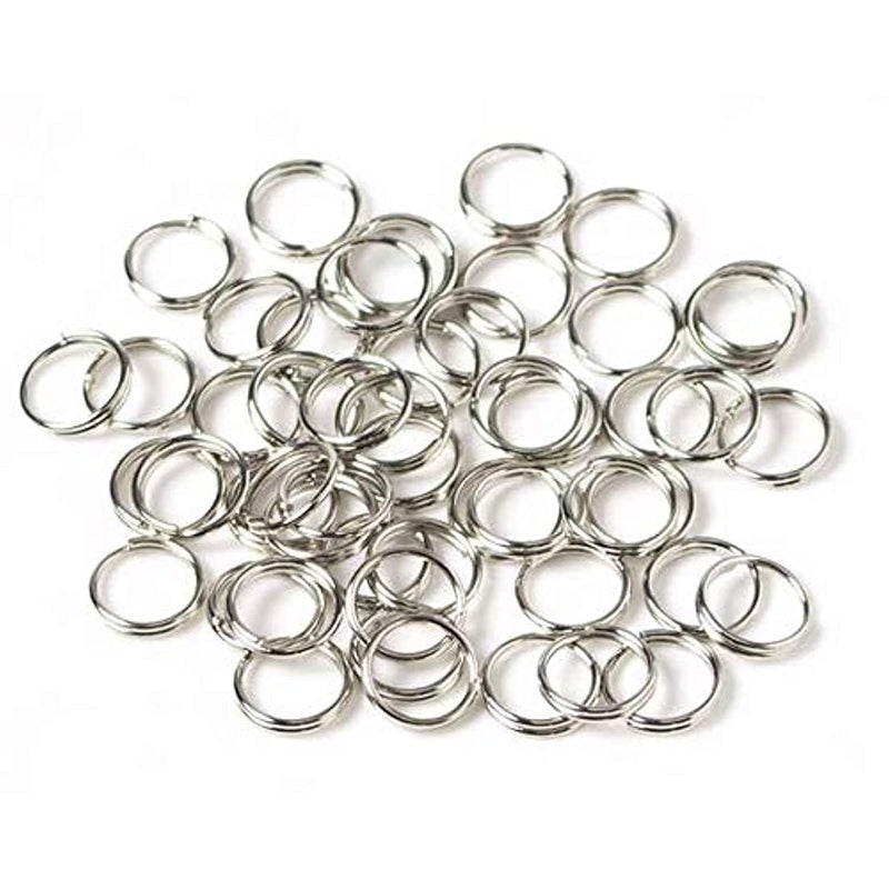 200Pcs 10Mm Double Loops Round Split Jump Rings Wire Connector For Jewelry Mak