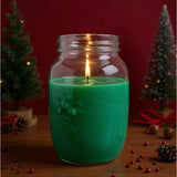 - Pine Balsam Mistletoe Scented 24 Oz. Mason Jar Candle - Perfect Holiday Season Gift Soy Wax Hand Poured In California