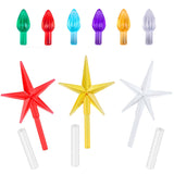 Ceramic Christmas Tree Replacement Lights Bulbs, Flame Shape Light Up Artcraft Accessories For Ceramic Tree, Multicolor