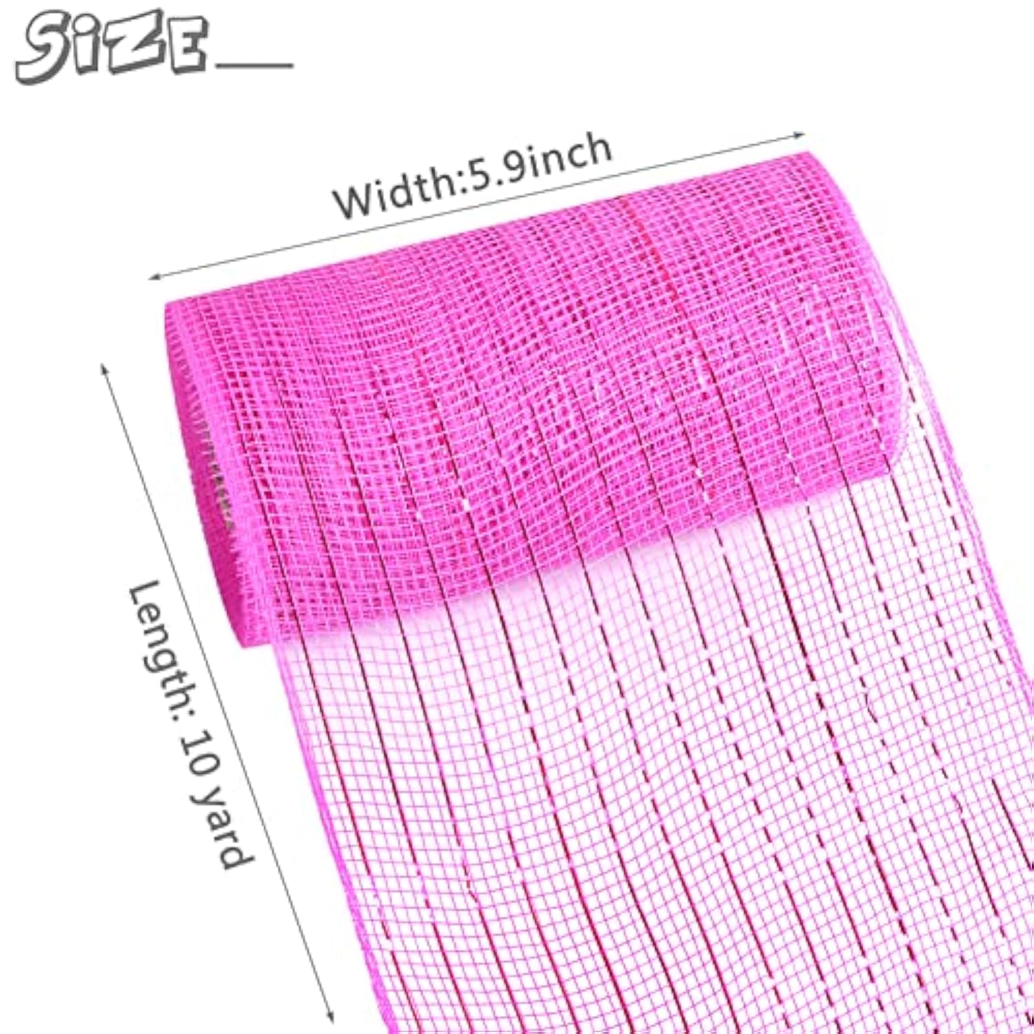 Deco Mesh 5.9 Inch X 30 Feet Deco Poly Mesh Ribbon With Metallic Foil