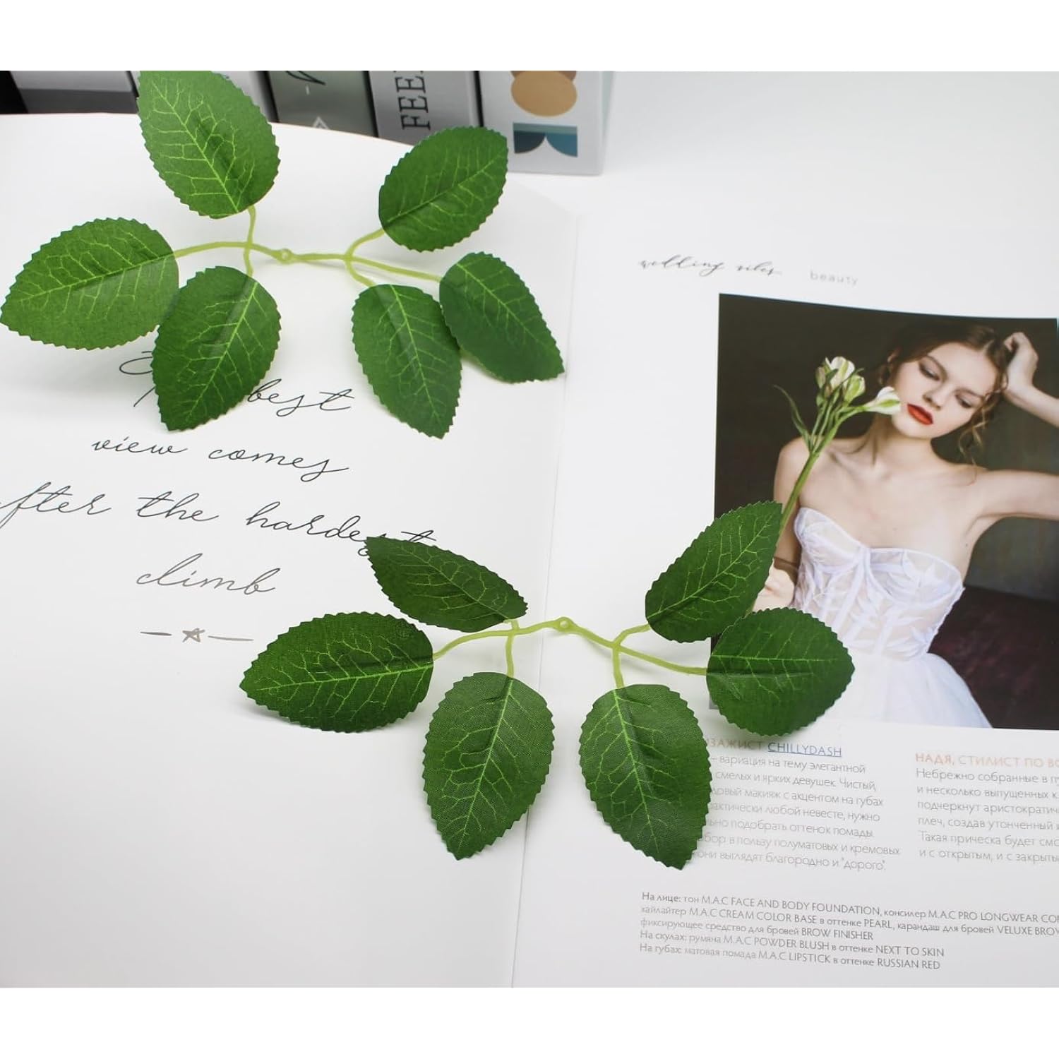 Artificial Green Leaves, 80Pcs Fake Rose Flower Leaves, Faux Greenery Faux Leaves For Wedding, Centerpieces, Bouquets, Party, Home Decor (80, Green)