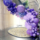 Purple Balloon Arch Garland Kit, 129Pcs Purple Balloons Different Size 18" 12" 10" 5", Metallic Purple Balloon Purple Confetti Balloon For Purple Theme Party Birthday Wedding Baby Shower Decoration