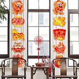 Red Gold Chinese New Year 2026 Banner Year of the Horse Decorations