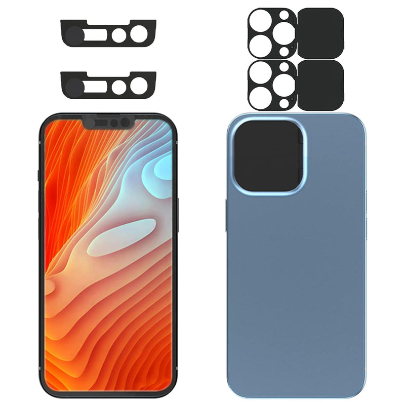 2-Pack Privacy Covers for iPhone 13 Pro/Max, Protects Camera & Face ID