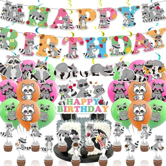 Raccoon Party Decorations Raccoon Birthday Party Supplies Includes Rac