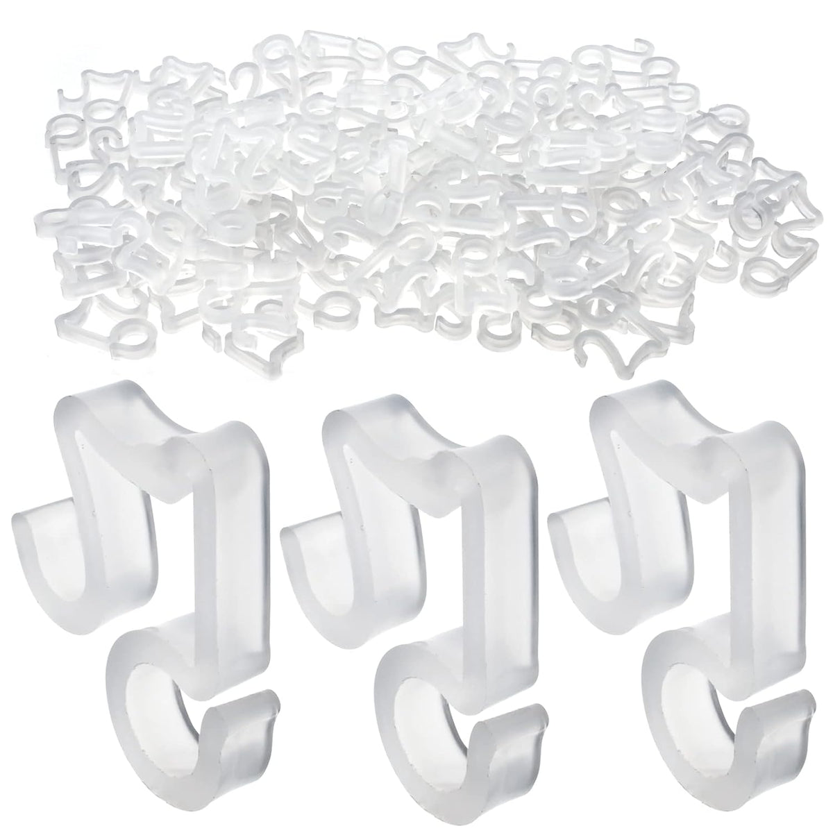 100 Pcs Outdoor Light Clips Hooks For String Lights Gutter Clips For Hanging Christmas Village Accessories