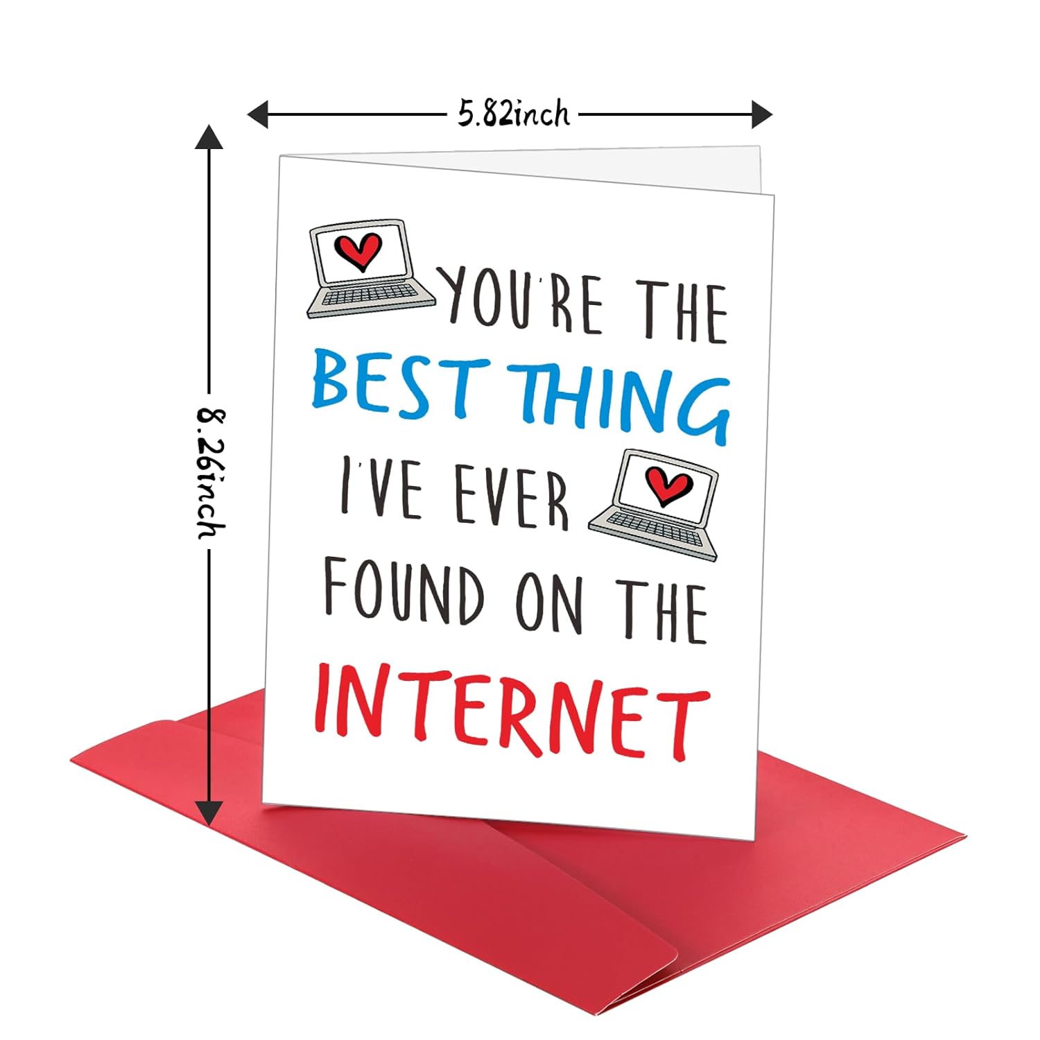 Valentines Day Card For Him Her, Anniversary Card To Husband Wife, Valentines Day Cards Gifts , Long Distances Relationship Gift For Boyfriend Girlfriend, Sweetest Day Card Cute Sentimental Gifts
