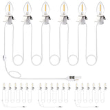 4 Pack Accessory Cord C7 Led Christmas Village String Lights With 6 Bulbs 11.5 Ft White Cord On/Off Switch For Christmas