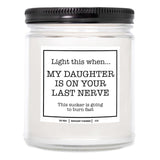 Last Nerve Candle Gift For Son In Law 9 Oz, Son In Law Gifts From Mother In Law - Birthday, Wedding & Father Day Mugs For Son In Law - Son In Law Gift Ideas (Mahogany Teakwood)