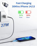 2 Pack Apple MFi Certified USB C to Lightning Cable 6FT Fast Charging Cord for iPhone 14 13 12 11 iPad