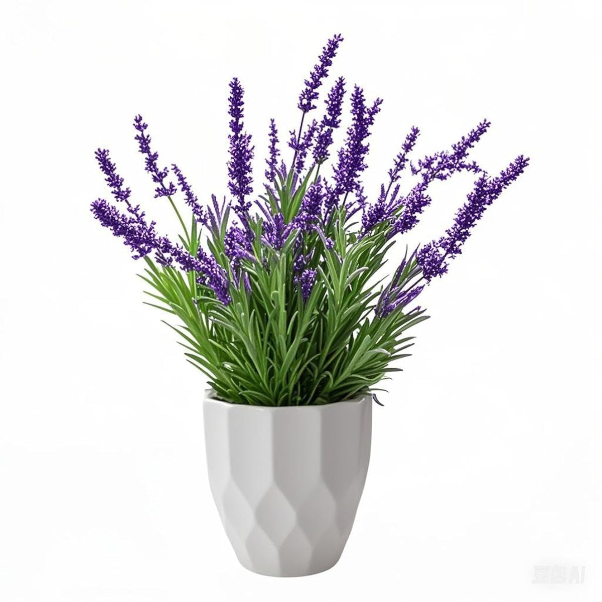 Realistic Artificial Lavender Plants In Pot Lifelike Faux Plants For Indoor Home & Office Decor - Low Maintenance Fake Flower Arrangement