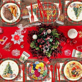 175Pcs Christmas Party Supplies Disposable Tableware Christmas Paper Plates And Napkins Sets Cups Cutlery For Merry Christmas Xmas Holiday Party Decorations, Serves 25