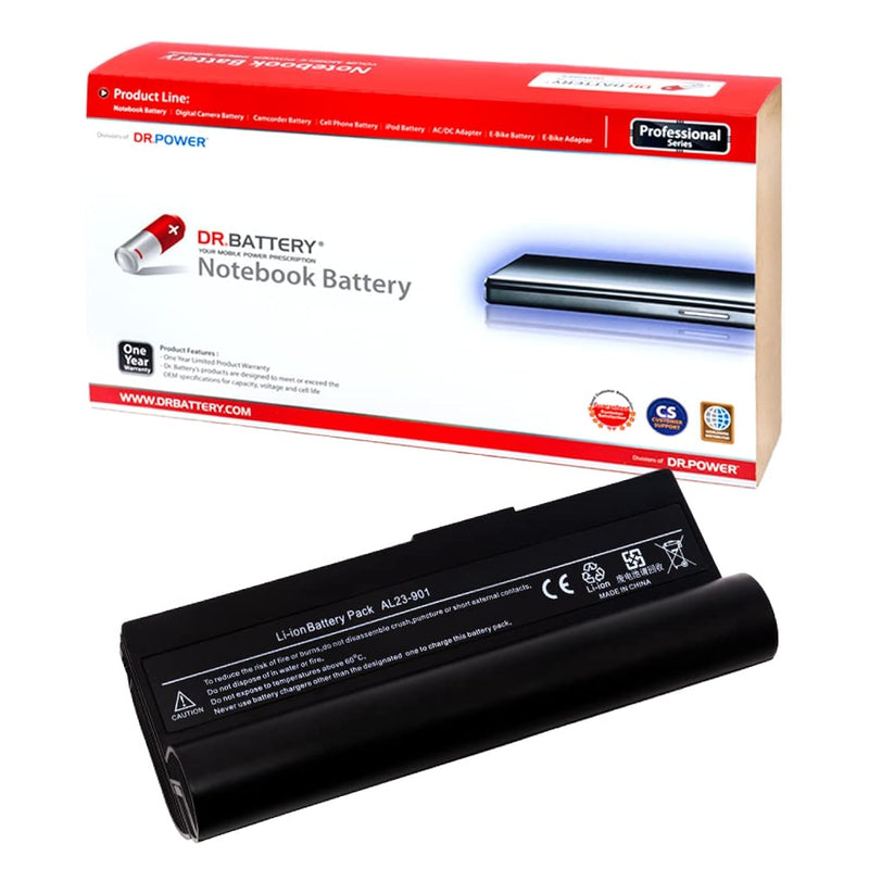 DR. BATTERY AL23-901 AL23901 Battery Replacement for Asus Eee PC 1000H 1000HA