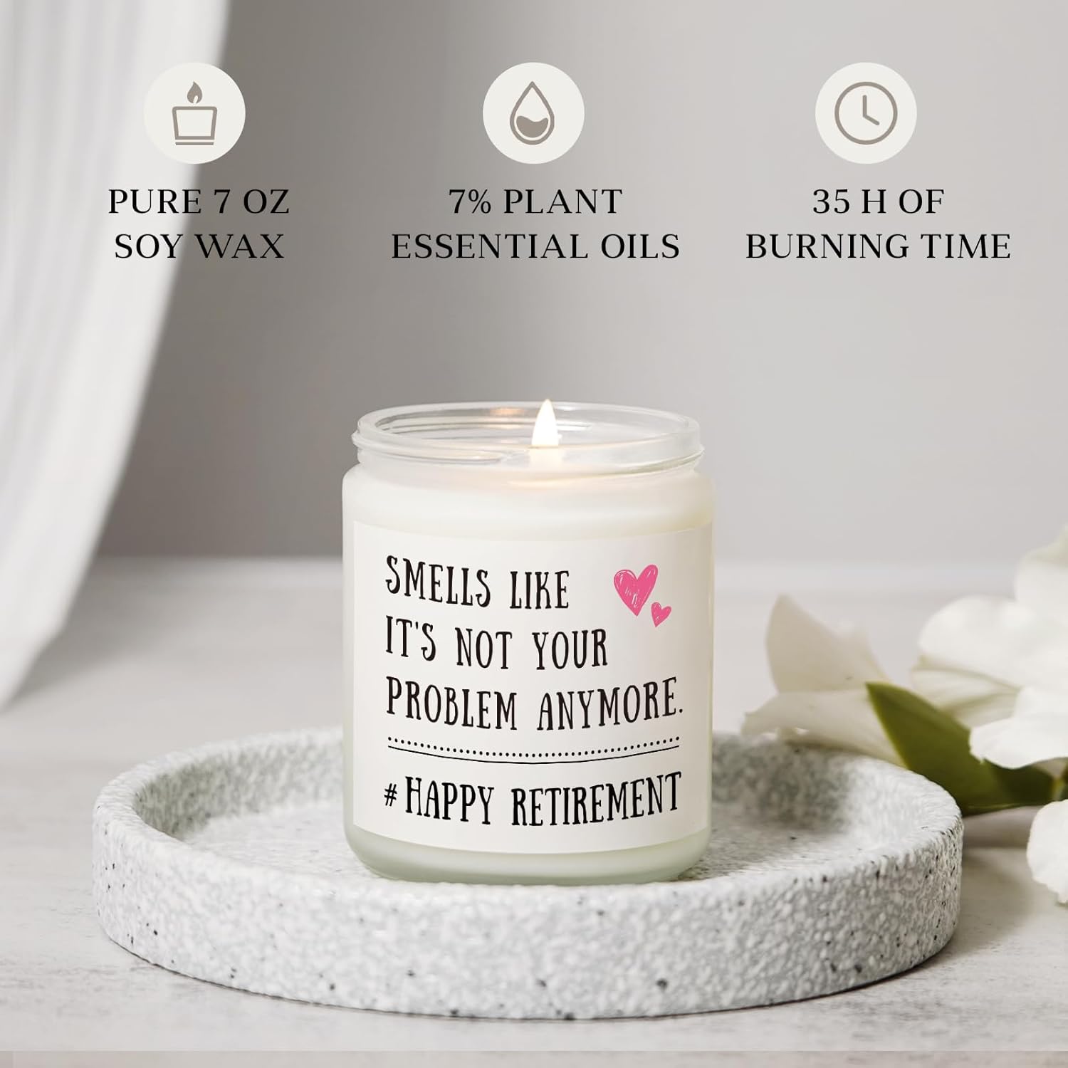 Retirement Gift For Woman - Funny Retired Candle, Retirement Gifts For Men Women 2026, Retired Gifts For Women, Men, Friends, Coworker, Teacher, Boss, Nurse, Handmade, 7Oz