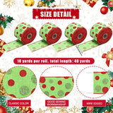 4 Rolls 40 Yard Christmas Glitter Ribbons For Crafts Christmas Ribbon