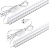 2 Pack 4FT T5 LED Shop Lights 20W 2300LM 6500K Linkable Utility Fixtures
