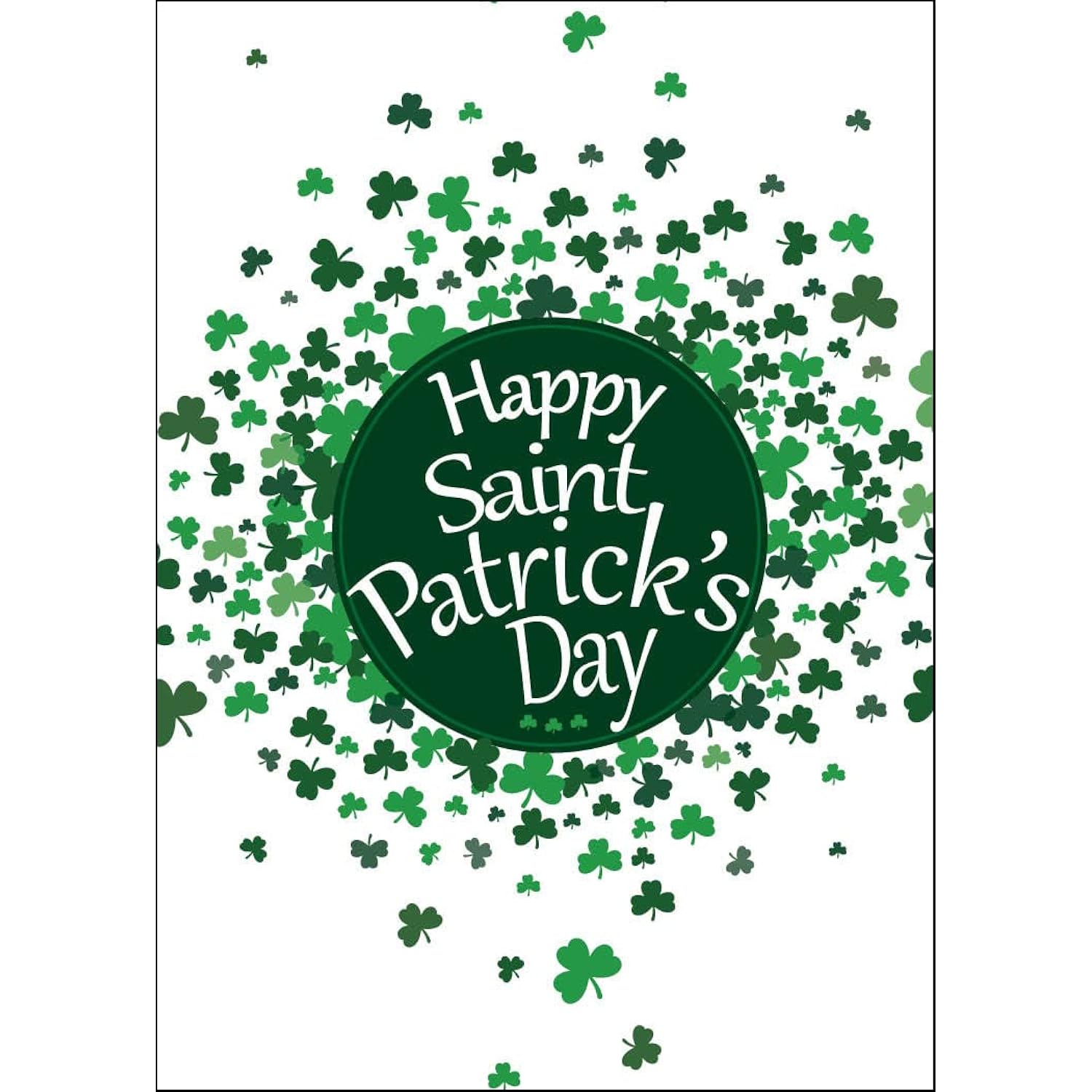 Happy St. Patrick'S Day Cards For Family & Business (Clovers) Saint Patrick Bulk Greeting Card Set Pack Of 25 With Green Envelopes (5X7 Inch - A7) Great For Office, Work, Employees & Clients Hsp100