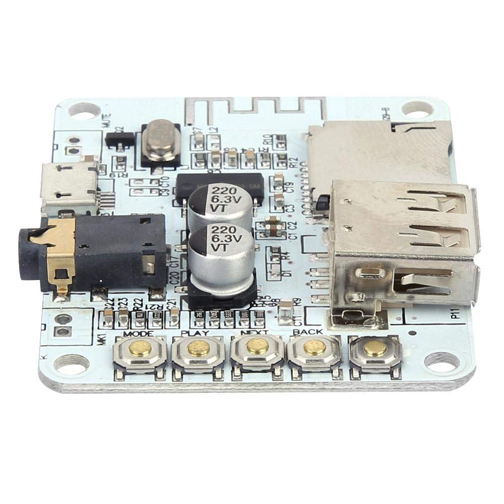 Bluetooth Receiver Board USB 5V Bluetooth 2.1 Audio Receiver Amplifier Module FM Radio Board Supports MP3,WMA,WAV,FLAC,APE
