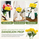 12Pcs Lifelike Artificial Dandelion Flowers Simulation Decor For Home Wedding Party And Office Faux Dandelion Branches Easy Maintenance
