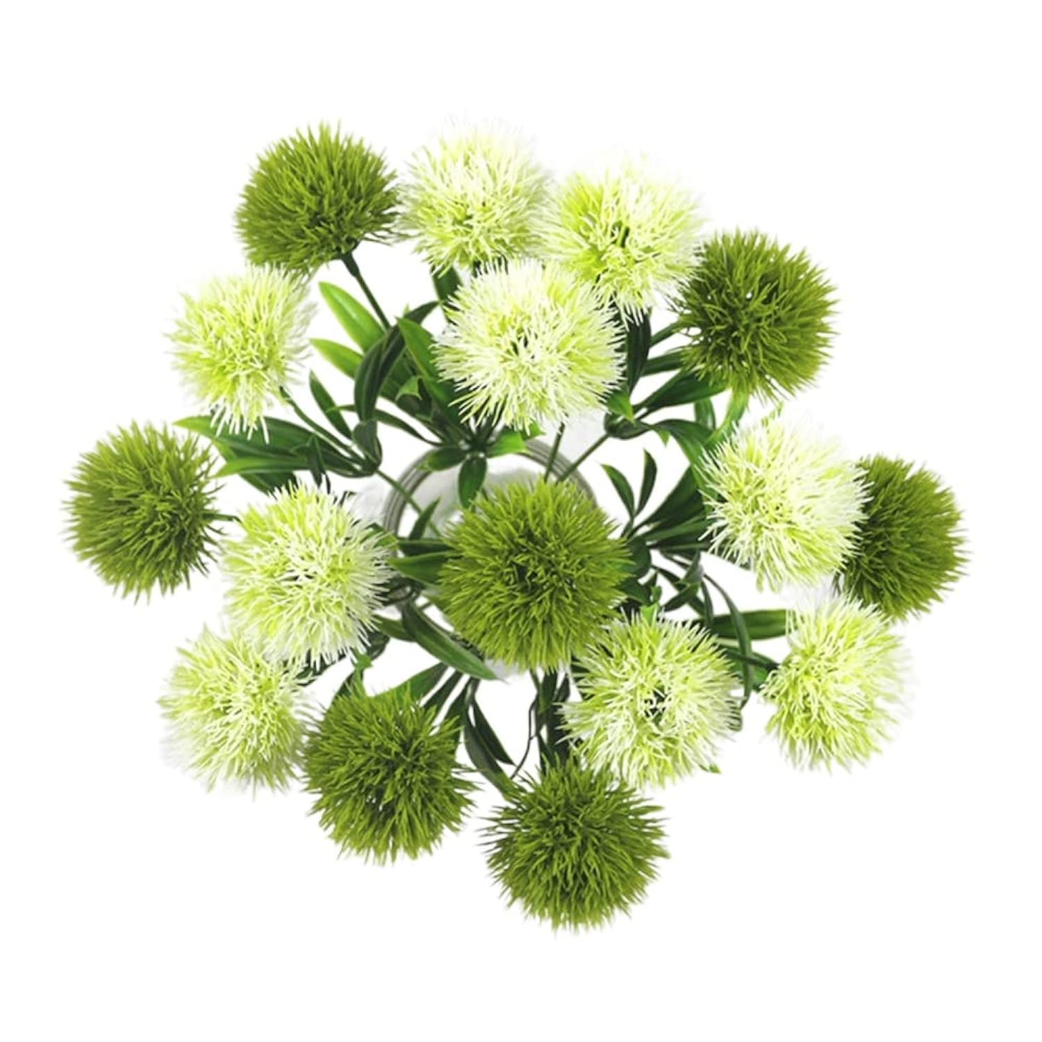 15Pcs Silk Dandelion Flowers Home Decorative Plastic Fake Artificial Flowers For Home Party Wedding Green Real Touch Decoration(7.87Inch)