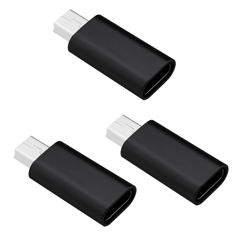 3Pcs Usb C To Mini Usb Adapter Type C Female To Mini Usb 2.0 Male Convertor Co