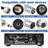 FM Radio Dipole Antenna for Stereo Receiver Indoor Pioneer Onkyo Yamaha Marantz Bose Wave Music System Home FM Radio AV Audio Video Home Theater