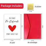 Funny Valentines Day Card For Him Her Husband Wife Dad Mom, Lovely Valentines Day Card From Spouse Daughter Son Kids (I'M Yours No Refunds)
