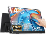 Portable Monitor Touchscreen 14 1920 * 1200P Gaming Display,Built-In Stand Speakers Hdr Ips External Monitor For Laptop Portable,Travel Monitors For Laptop Mac Pc Phone Ps4/5 Xbox Switch