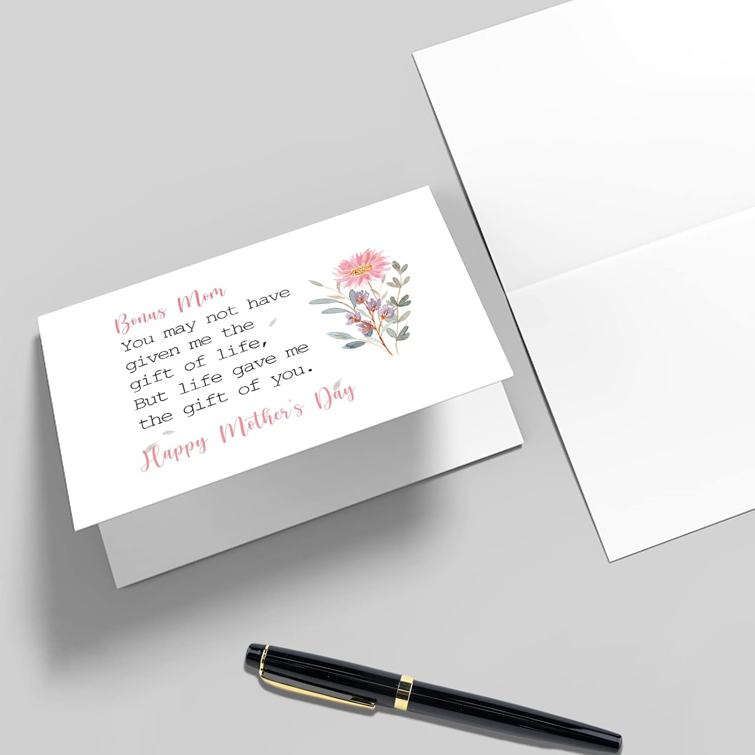 Funny Bonus Mom Mothers Day Card, Mother'S Day Gift For Stepmom, Step Mother'S Day Card From Stepson Stepdaughter, Not Have Given Me The Gift Of Life