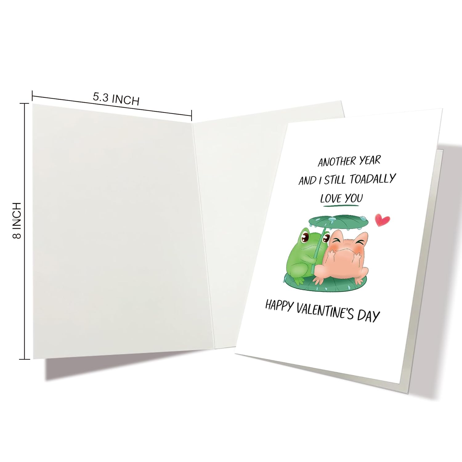 Frog Pun Valentines Day Card, Funny Toad Valentine'S Day Card For Him Her, Happy Valentines Day Card For Boyfriend Girlfriend, Another Year And I Still Toadally Love You